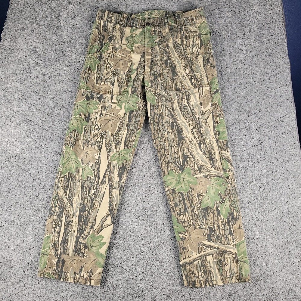 VTG Camo Pants Mens 34x29 Trebark Relaxed Straight Leg Hunting Hiking Camping